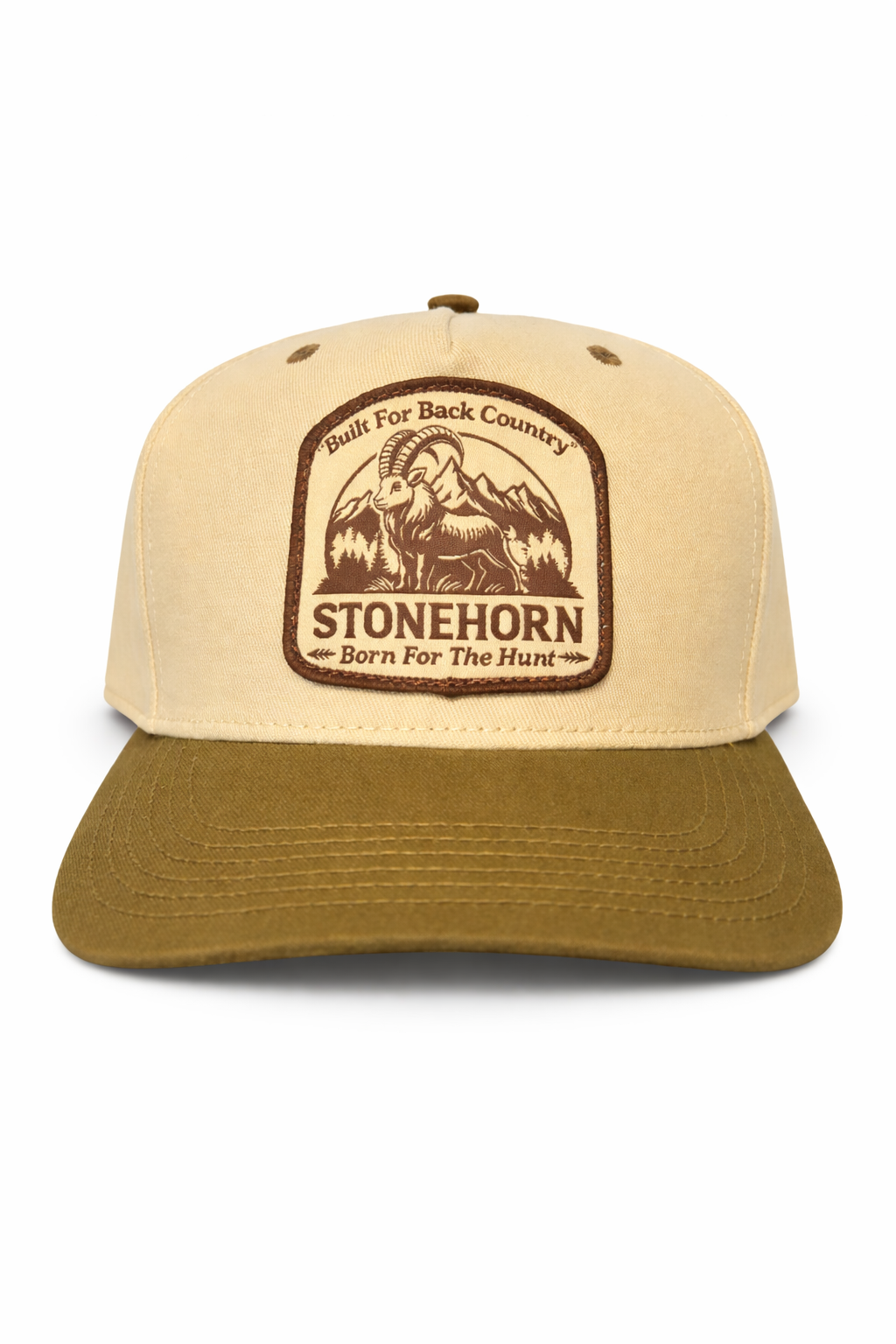 Stonehorn cream backcountry patch hat