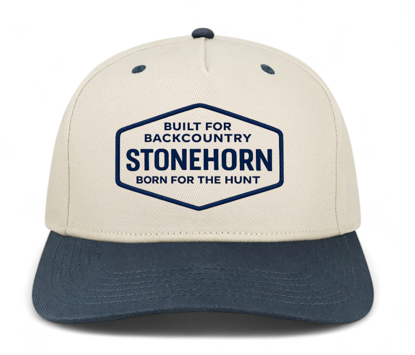 Stonehorn cream badge hat