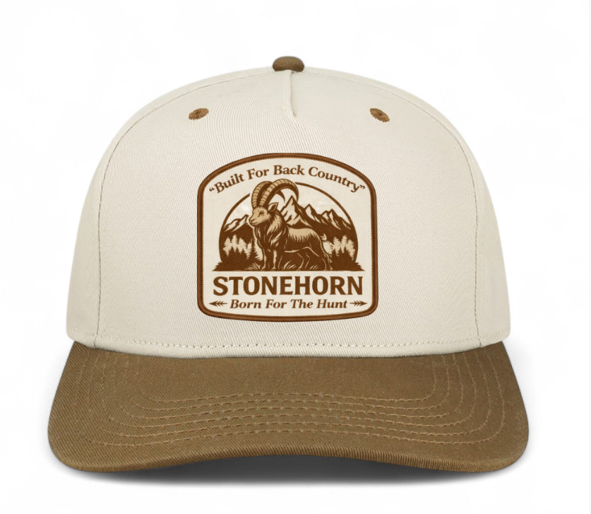 Stonehorn cream backcountry patch hat