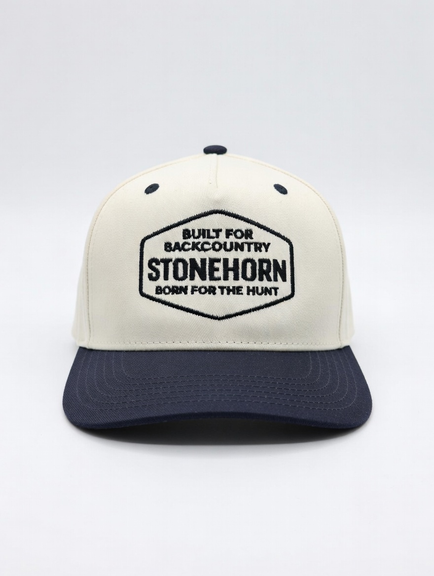 Stonehorn cream badge hat