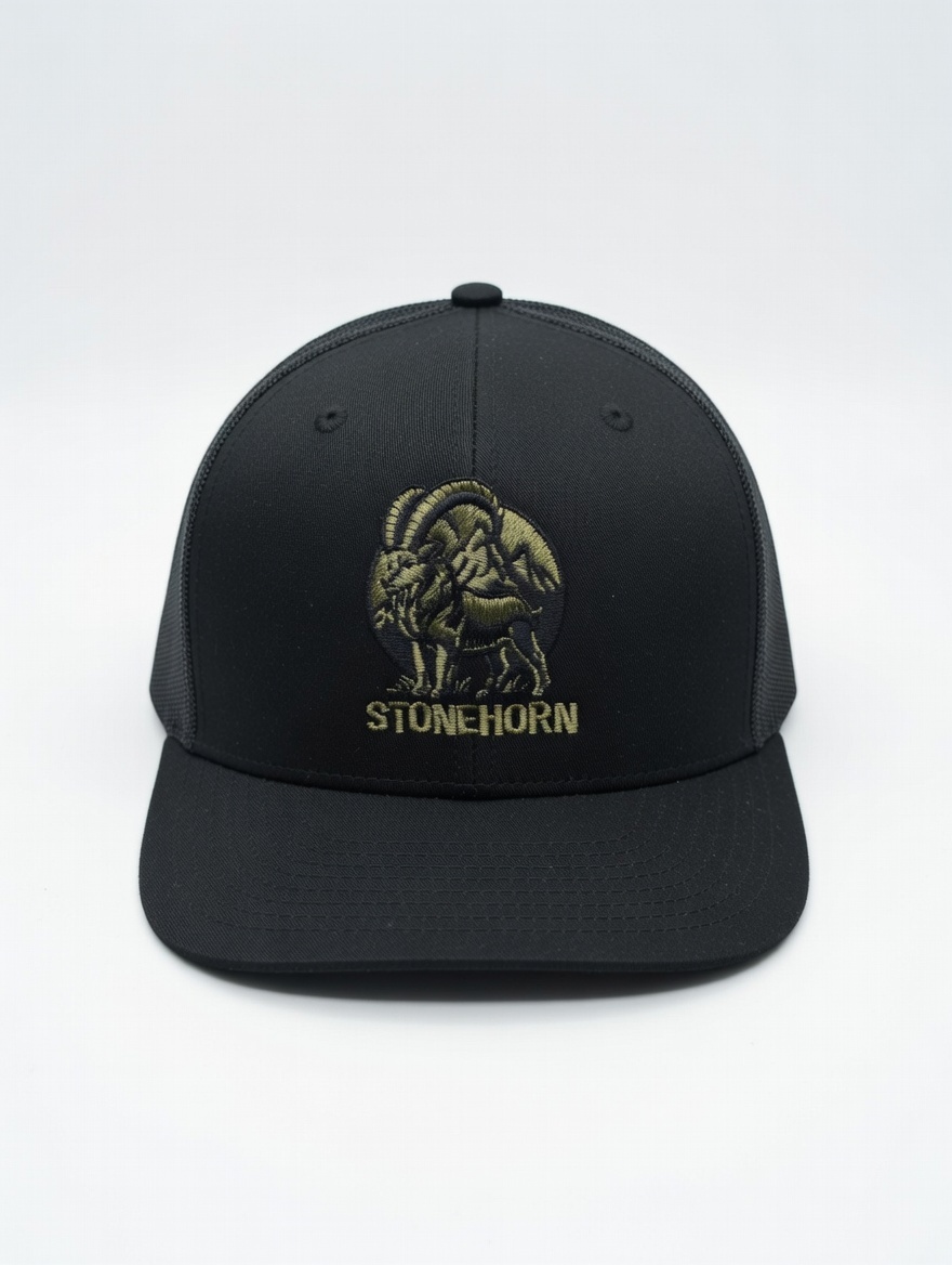 Stonehorn black gold ibex hat